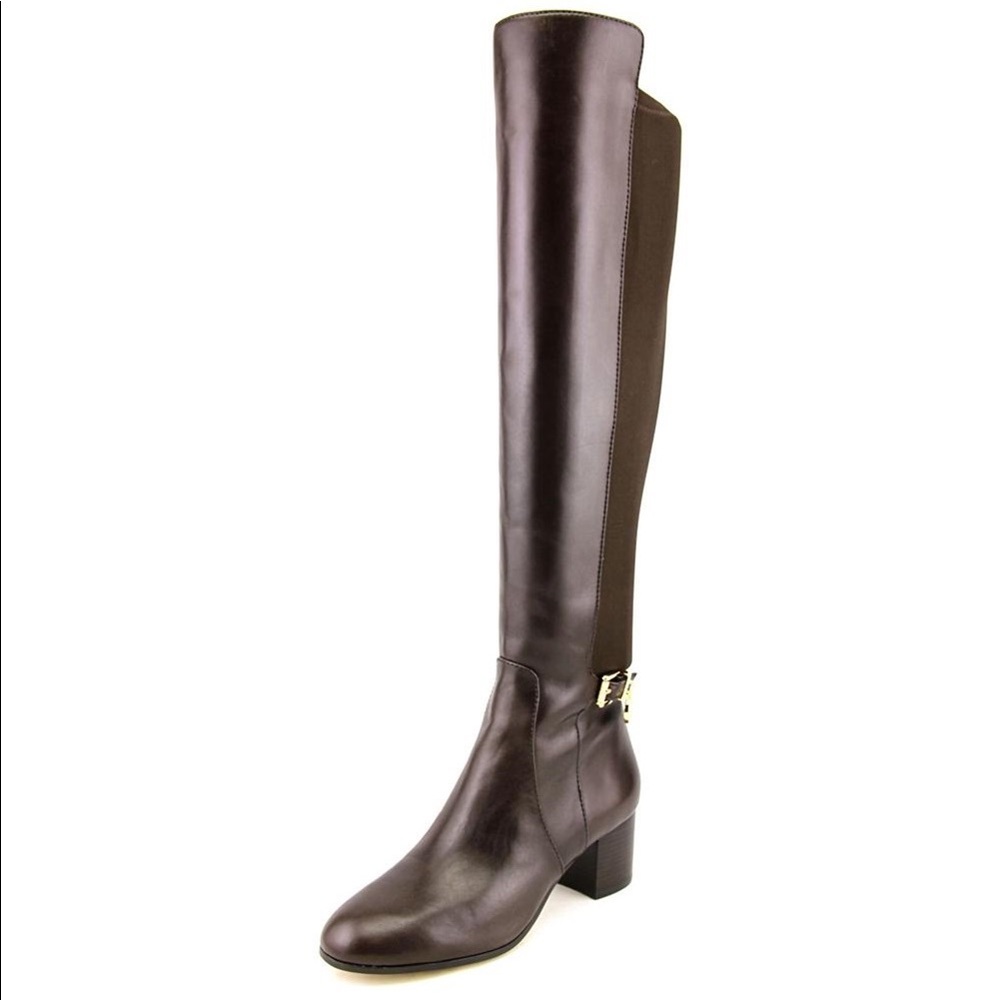 Great MK AILEEN FLAT BOOT chocolate brown leather 7.5 M